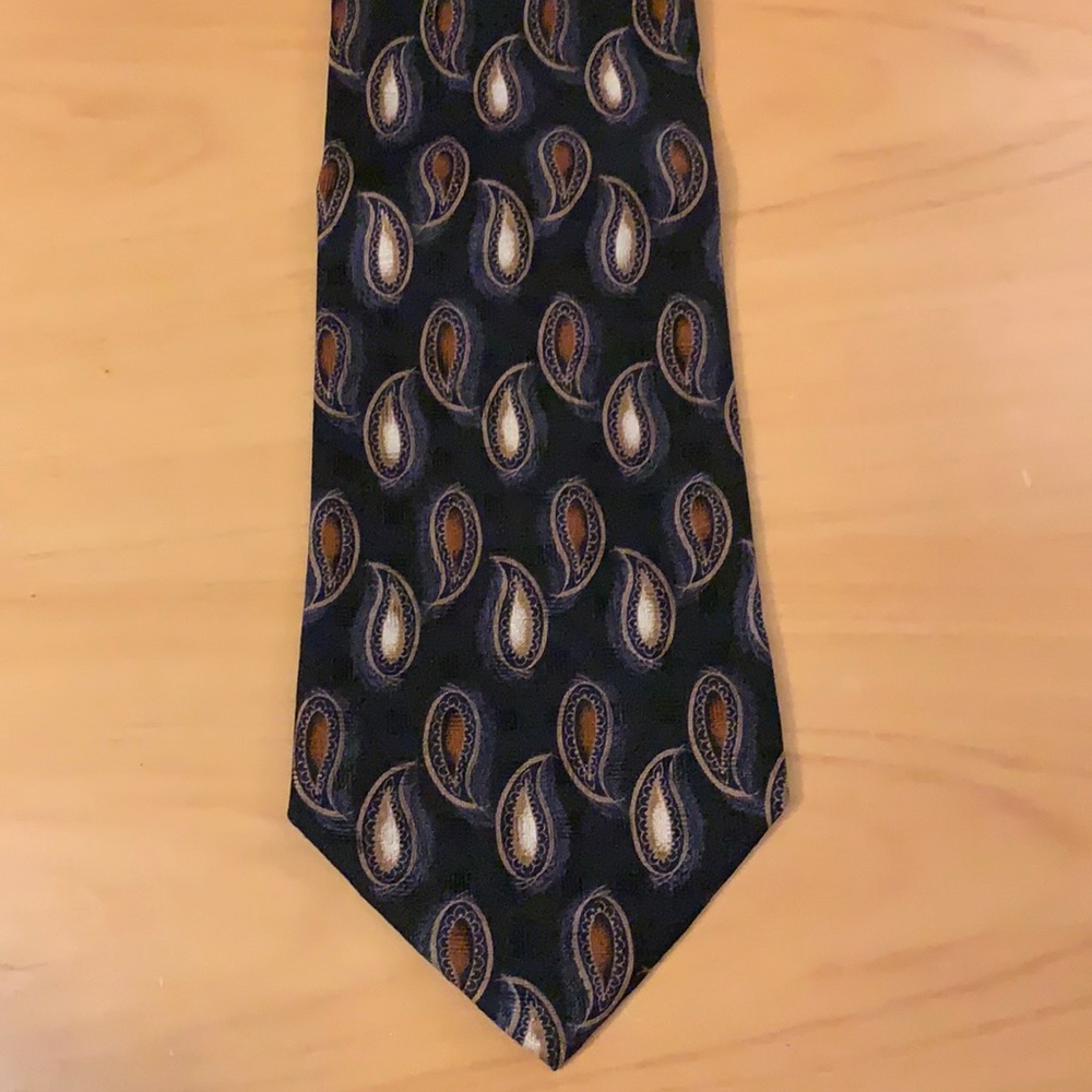 MARK SHALE JZ RICHARDS SILK TIE BLK/RUST/CREME